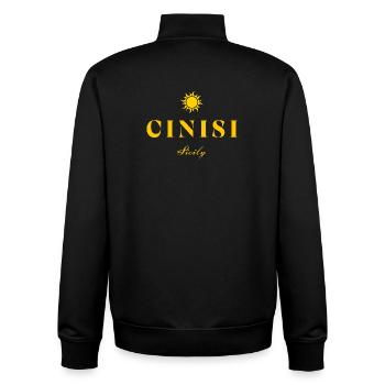 Cinisi Sicily Sun - Unisex Organic Zip Sweatshirt by Stanley/Stella - black - Back - AI Model Male 185 light (185cm)