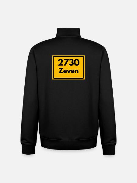 OLD POSTCODE RETRO 2730 ZEVEN – GEESTHELD - Unisex Organic Zip Sweatshirt by Stanley/Stella - black