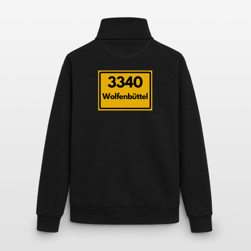 ANCIEN CODE POSTAL RETRO 3340 WOLFENBÜTTEL Sweat zippé unisexe en coton bio Stanley/Stella