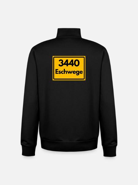 ANCIEN CODE POSTAL RÉTRO 3440 ESCHWEGE - Sweat zippé unisexe en coton bio Stanley/Stella - noir