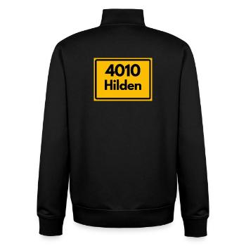 ALTE POSTLEITZAHL PLZ RETRO 4010 HILDEN – FACHWERK - Unisex Organic Zip Sweatshirt von Stanley/Stella - Schwarz - Hinten - AI Model Male 185 light (185cm)