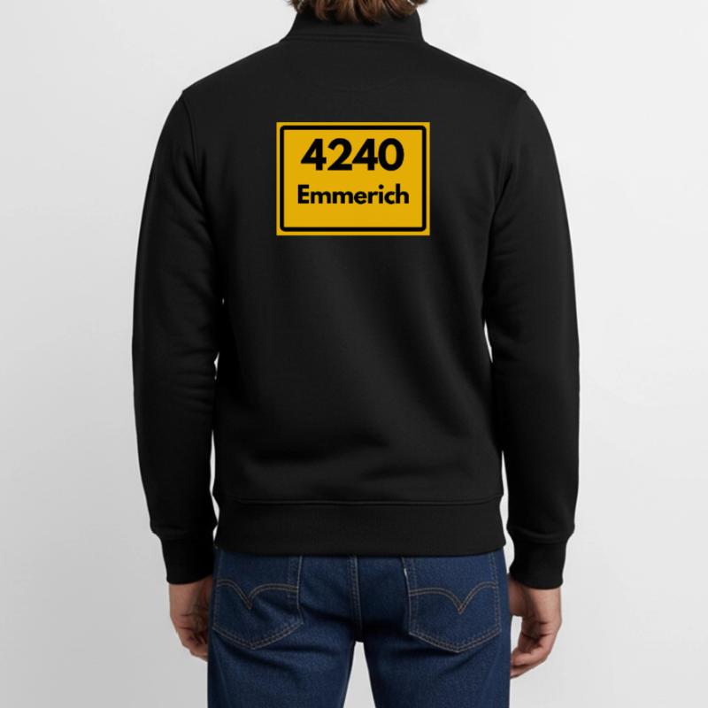 OLD POSTCODE POSTCODE RETRO 4240 EMMERICH – RHEIN Unisex Organic Zip Sweatshirt by Stanley/Stella
