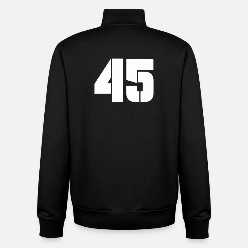 45 - Sweat zippé unisexe en coton bio Stanley/Stella - noir