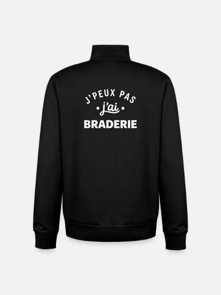 J'peux pas j'ai braderie - Sweat zippé unisexe en coton bio Stanley/Stella - noir