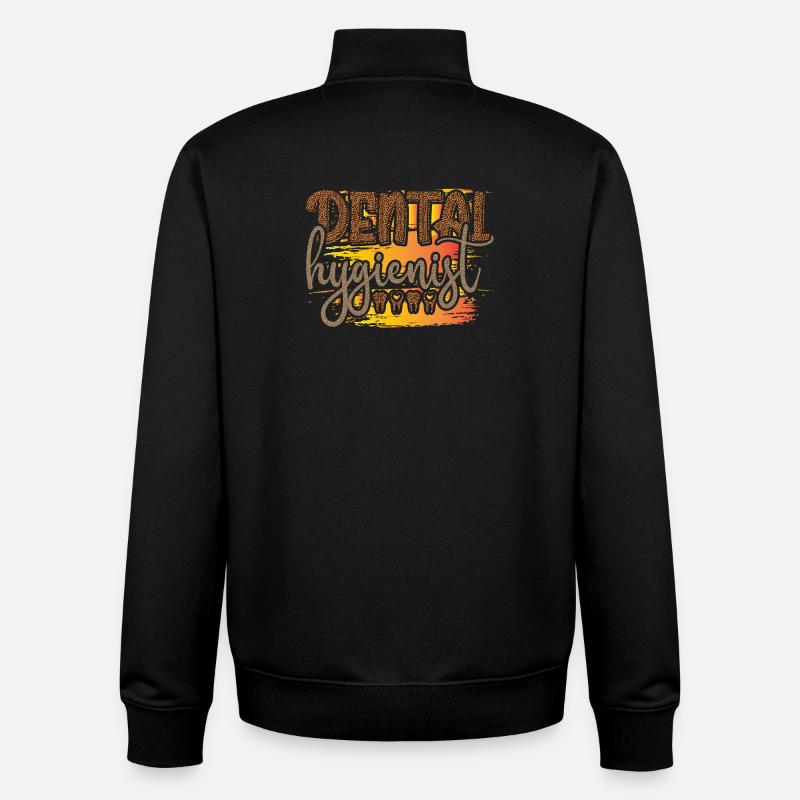 Leopard Hygienist Sunset Script - Unisex Organic Zip Sweatshirt von Stanley/Stella - Schwarz
