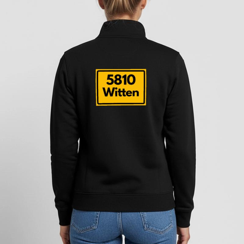 OLD POSTCODE POSTCODE RETRO 5810 WITTEN Unisex Organic Zip Sweatshirt by Stanley/Stella
