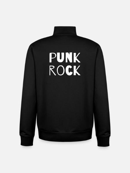 Punk Rock Bold Typography - Unisex Organic Zip Sweatshirt by Stanley/Stella - black