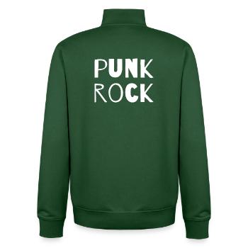 Punkrock Mutige Typografie - Unisex Organic Zip Sweatshirt von Stanley/Stella - Flaschengrün - Hinten - AI Model Male 185 dark (185cm)