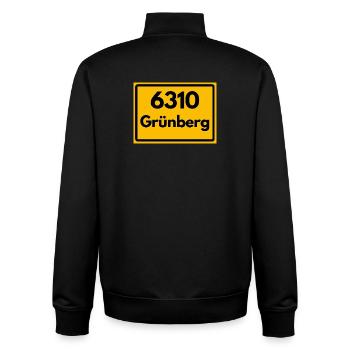 ALTE POSTLEITZAHL PLZ RETRO 6310 GRÜBERG HEIMAT - Unisex Organic Zip Sweatshirt von Stanley/Stella - Schwarz - Hinten - AI Model Male 185 light (185cm)