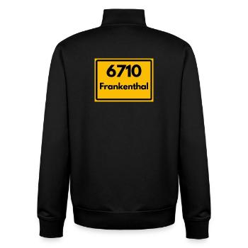 ALTE POSTLEITZAHL PLZ RETRO 6710 FRANKENTHAL RP - Unisex Organic Zip Sweatshirt von Stanley/Stella - Schwarz - Hinten - AI Model Male 185 light (185cm)