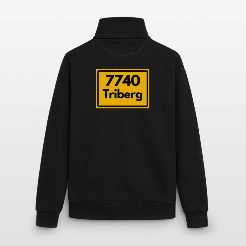 OLD POSTCODE ZIP CODE RETRO 7740 TRIBERG HEIMAT Unisex Organic Zip Sweatshirt by Stanley/Stella