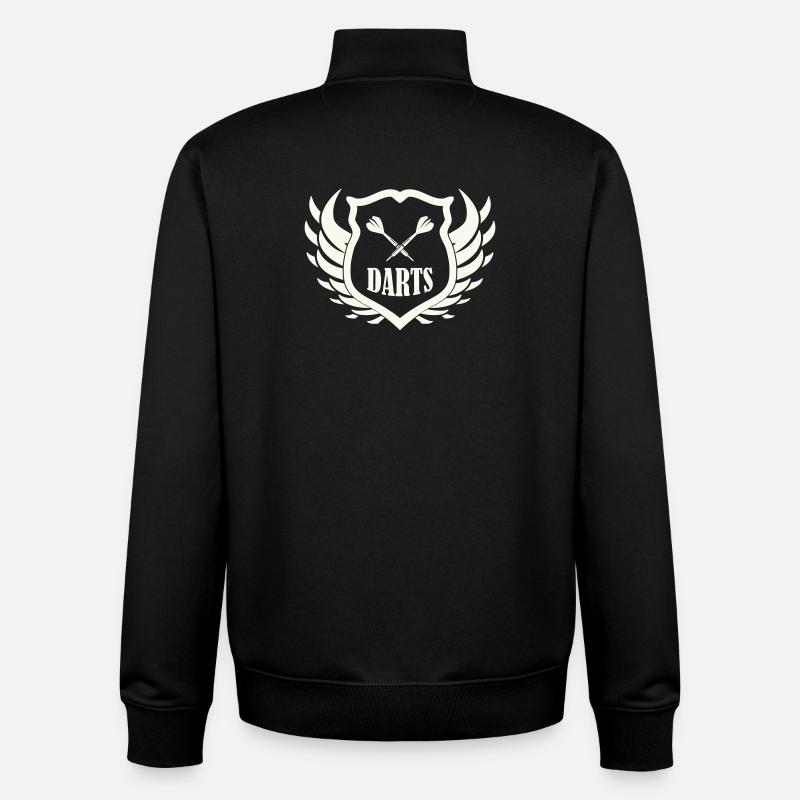 darts_shield - Unisex Organic Zip Sweatshirt by Stanley/Stella - black