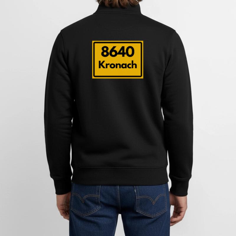 OLD POSTCODE ZIP CODE 8640 KRONACH HEIMATSTOLZ Unisex Organic Zip Sweatshirt by Stanley/Stella