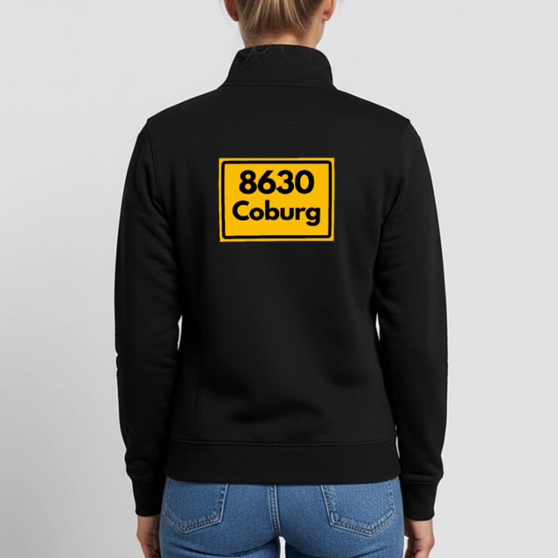OLD POSTCODE POSTCODE 8630 COBURG HEIMATSTOLZ Unisex Organic Zip Sweatshirt by Stanley/Stella