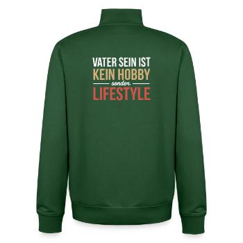  Coole Papa Witze Stolz Vater Zu Sein - Unisex Organic Zip Sweatshirt von Stanley/Stella - Flaschengrün - Hinten - AI Model Male 185 dark (185cm)