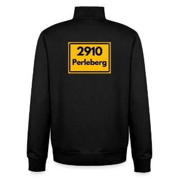 ALTE POSTLEITZAHL PLZ RETRO 2910 PERLEBERG HEIMAT - Unisex Organic Zip Sweatshirt von Stanley/Stella - Schwarz - Hinten - AI Model Male 185 light (185cm)