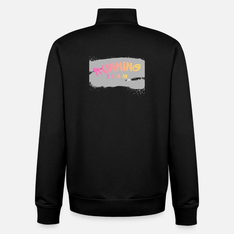 Équipe de course - Sweat zippé unisexe en coton bio Stanley/Stella - noir