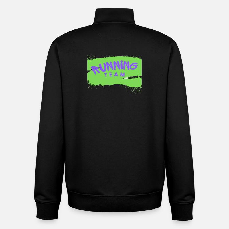 Équipe de course - Sweat zippé unisexe en coton bio Stanley/Stella - noir