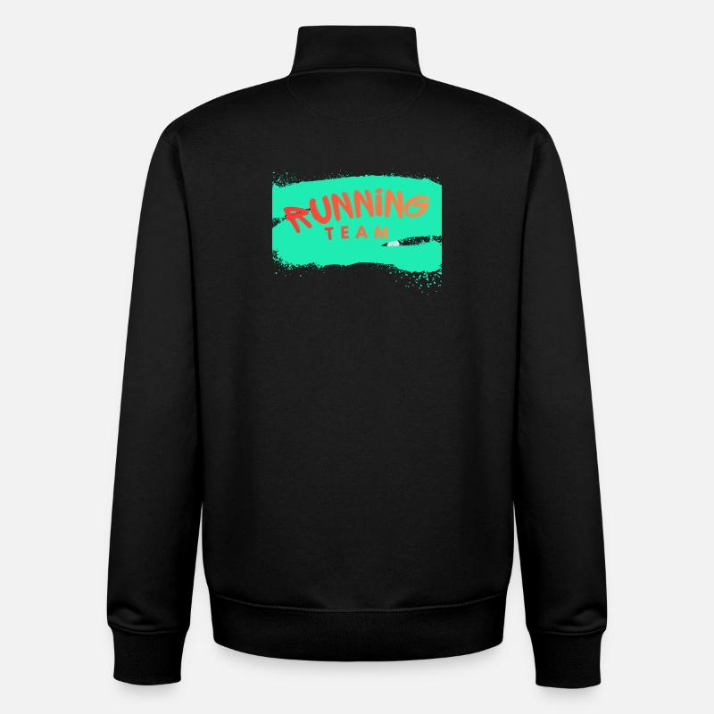 Running Team - Unisex Organic Zip Sweatshirt von Stanley/Stella - Schwarz