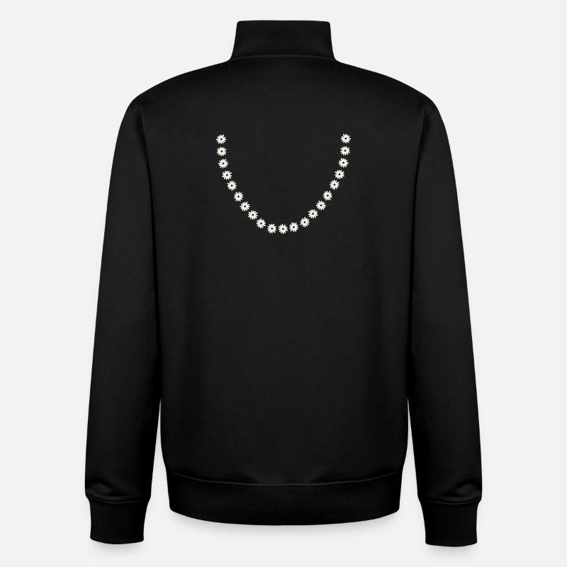Couronne de fleurs de marguerite - Sweat zippé unisexe en coton bio Stanley/Stella - noir