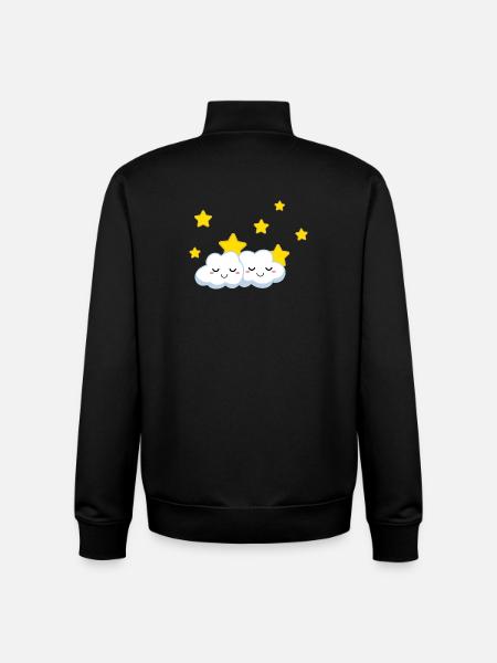 Cuddly clouds - Unisex Organic Zip Sweatshirt by Stanley/Stella - black