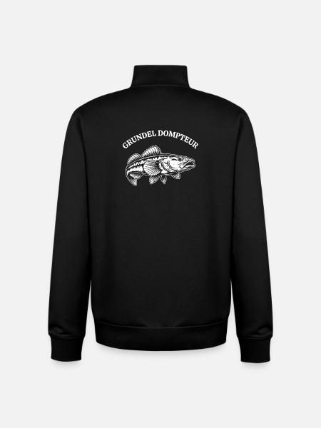 Grundel Dompteur Fischmotiv - Unisex Organic Zip Sweatshirt von Stanley/Stella - Schwarz