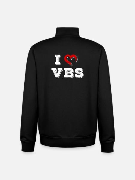 Ich liebe die VBS Ferienbibelschule - Unisex Organic Zip Sweatshirt von Stanley/Stella - Schwarz