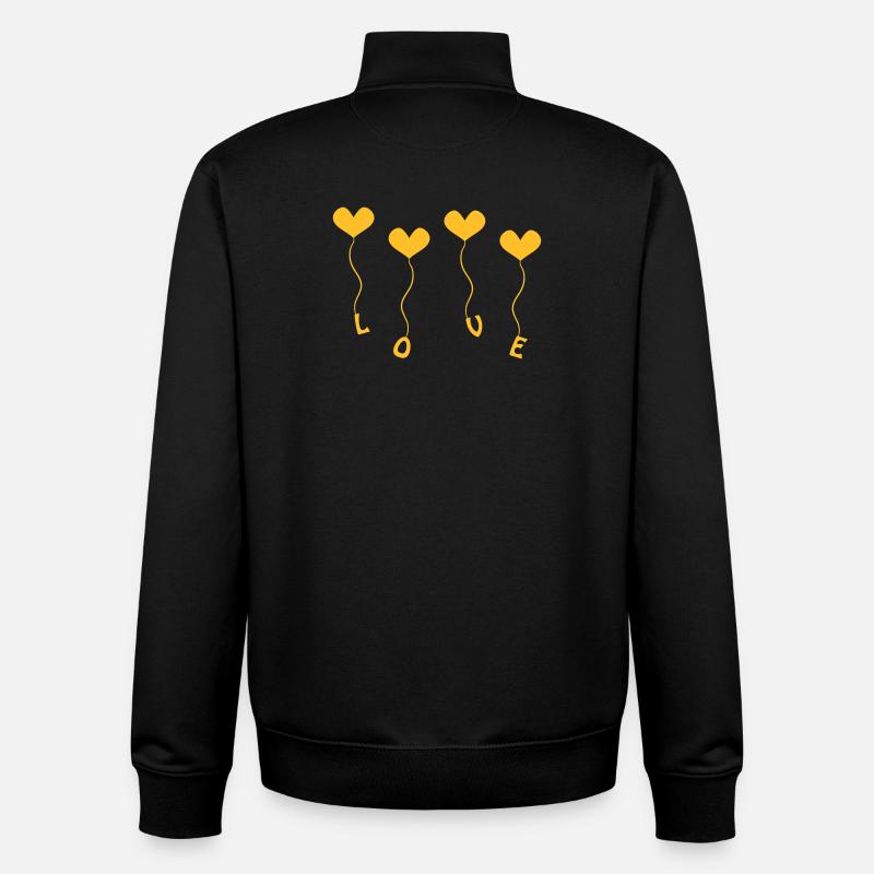 Love (4) - Unisex Organic Zip Sweatshirt by Stanley/Stella - black