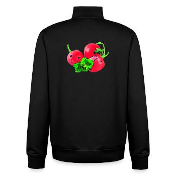 radish - Unisex Organic Zip Sweatshirt by Stanley/Stella - black - Back - AI Model Male 185 light (185cm)