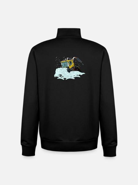 yellow snow shovel - Unisex Organic Zip Sweatshirt by Stanley/Stella - black