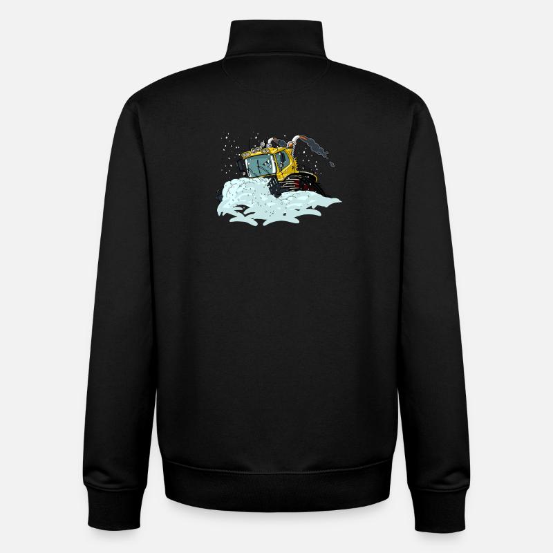 gelbe Schneeschaufel - Unisex Organic Zip Sweatshirt von Stanley/Stella - Schwarz