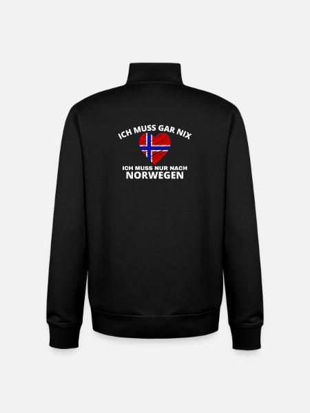 Norwegen - Unisex Organic Zip Sweatshirt von Stanley/Stella - Schwarz