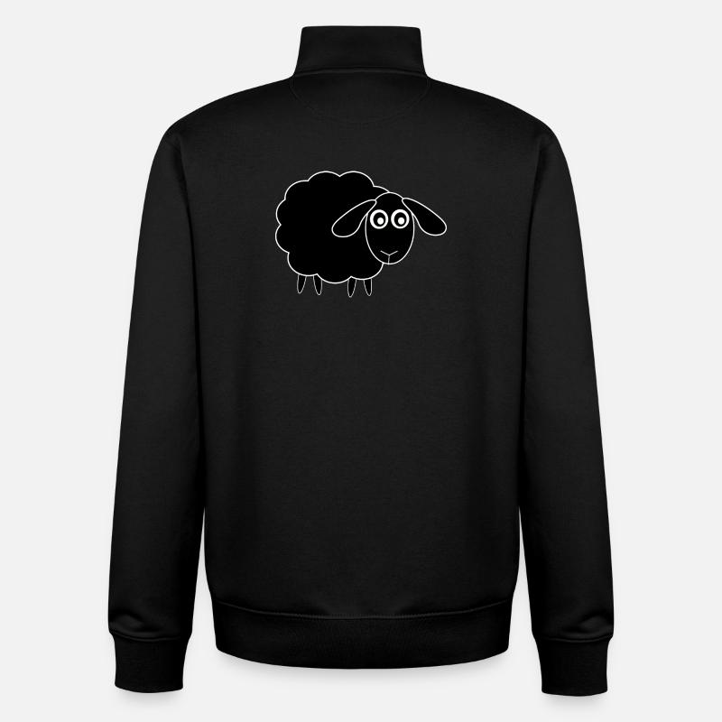 mouton mouton noir - Sweat zippé unisexe en coton bio Stanley/Stella - noir