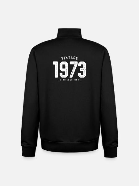 Millésime 1973 Edition Limitée - Sweat zippé unisexe en coton bio Stanley/Stella - noir