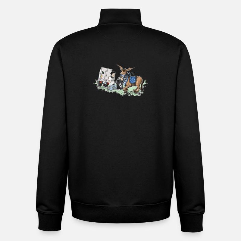 Eselkutschen-Pannenhilfe - Unisex Organic Zip Sweatshirt von Stanley/Stella - Schwarz