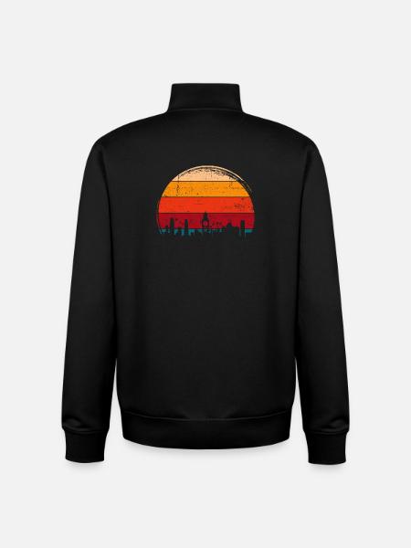 London Sunset Skyline Circle - Unisex Organic Zip Sweatshirt by Stanley/Stella - black