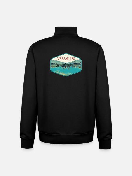 Palazzo di Versailles, il carro di Apollo, Francia - Felpa unisex con zip in cotone biologico di Stanley/Stella - nero