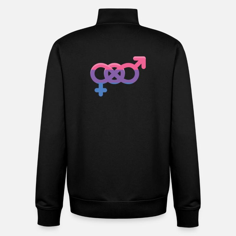 LGBTQ Pride Month - Bisexuelles Zeichen - Unisex Organic Zip Sweatshirt von Stanley/Stella - Schwarz