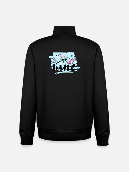 Summer Scribble Fruits - Unisex Organic Zip Sweatshirt by Stanley/Stella - black