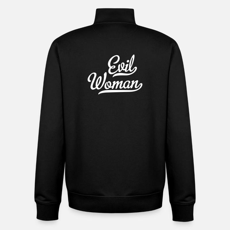 Evil Woman - Unisex Organic Zip Sweatshirt by Stanley/Stella - black