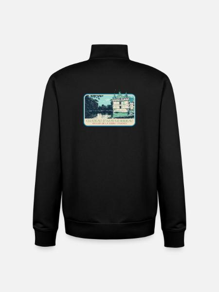 Château d'Azay-le-Rideau, Loire-Tal - Unisex Organic Zip Sweatshirt von Stanley/Stella - Schwarz