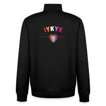 LGBT Pride Month - IYKYK Lesbian - Unisex Organic Zip Sweatshirt by Stanley/Stella - black - Back - AI Model Male 185 light (185cm)