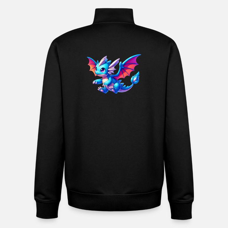Dragon - Sweat zippé unisexe en coton bio Stanley/Stella - noir
