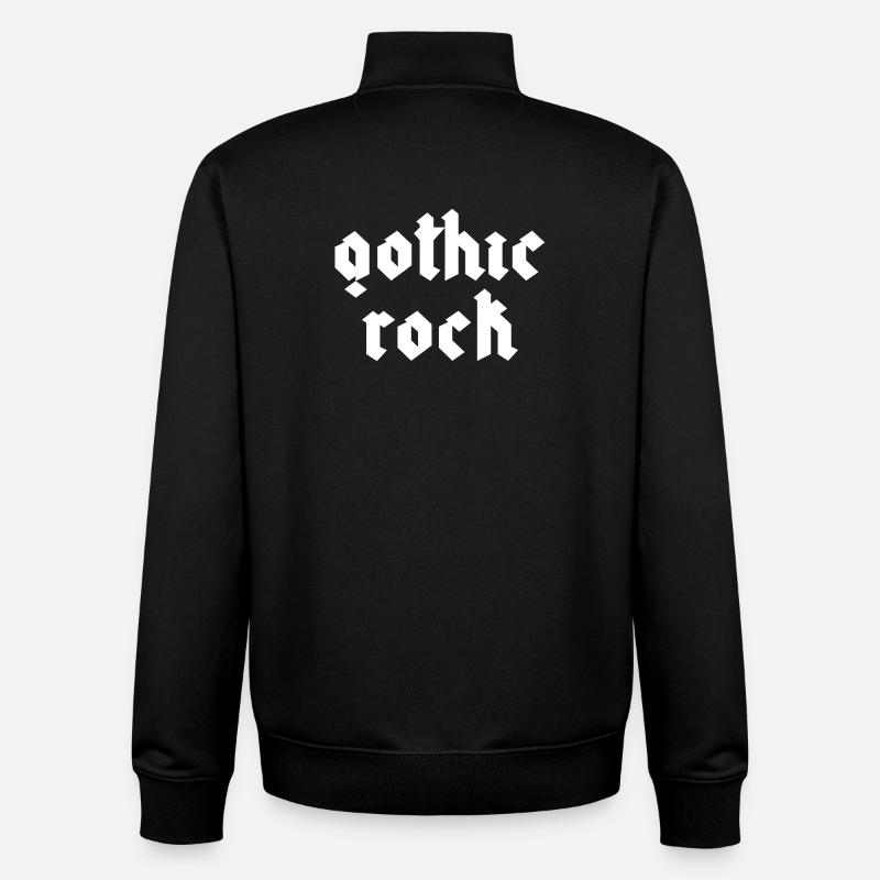 Gothic Rock-Schriftdesign - Unisex Organic Zip Sweatshirt von Stanley/Stella - Schwarz