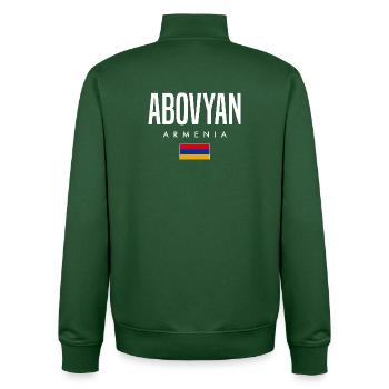 Abovyan Armenien - Unisex Organic Zip Sweatshirt von Stanley/Stella - Flaschengrün - Hinten - AI Model Male 185 dark (185cm)