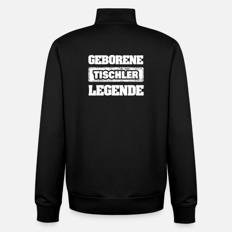 Cadeau pour menuisier - Sweat zippé unisexe en coton bio Stanley/Stella - noir