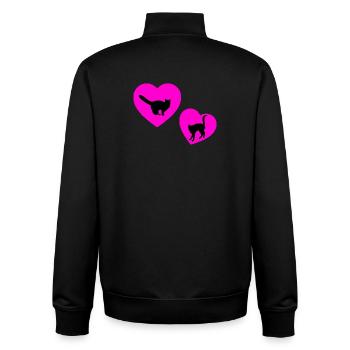 Katzen - Unisex Organic Zip Sweatshirt von Stanley/Stella - Schwarz - Hinten - AI Model Male 185 light (185cm)