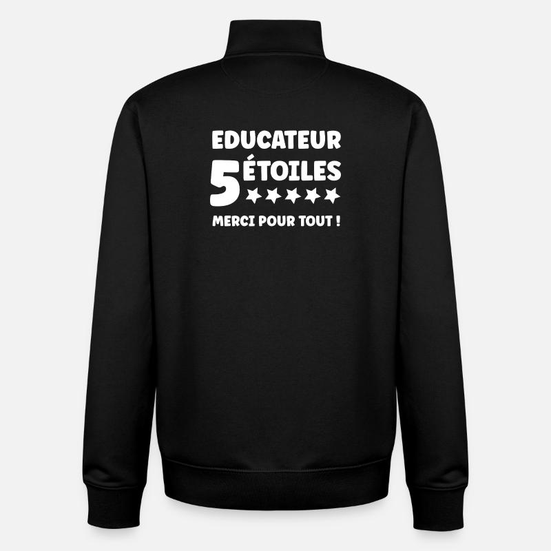 Erzieher - Unisex Organic Zip Sweatshirt von Stanley/Stella - Schwarz