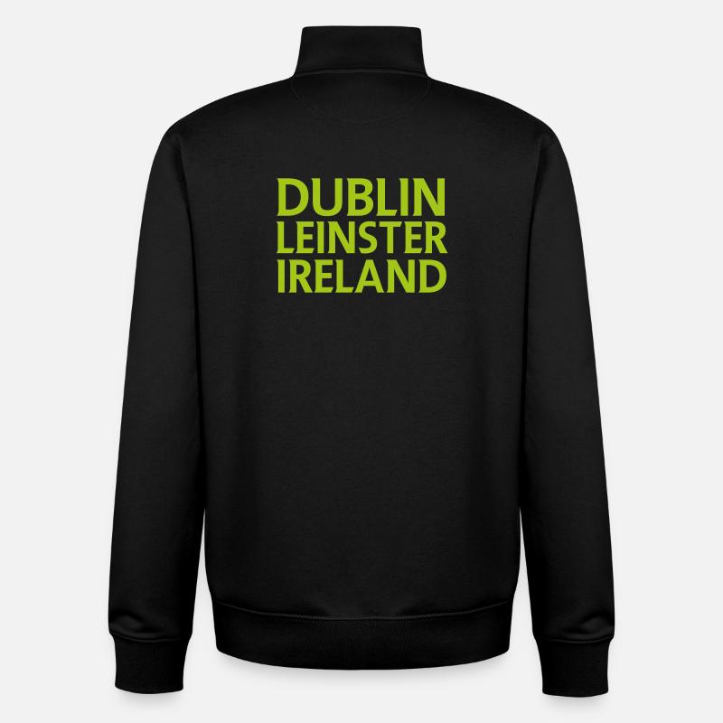 Dublin – Irlande Textdesign - Sweat zippé unisexe en coton bio Stanley/Stella - noir