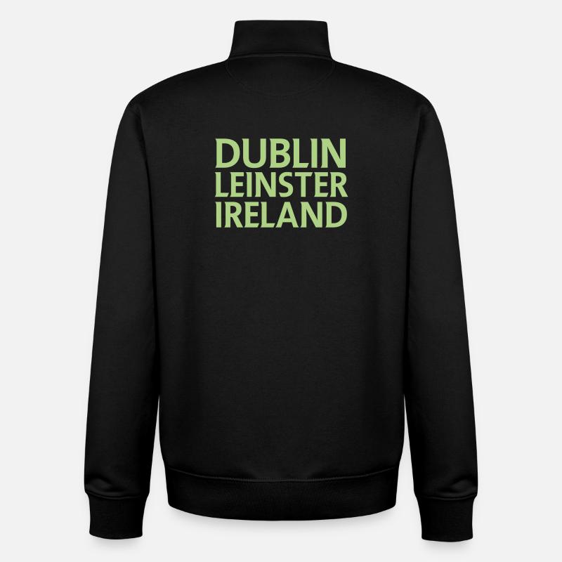 Dublin – Irlande Textdesign - Sweat zippé unisexe en coton bio Stanley/Stella - noir